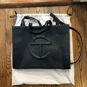 Telfar Medium Navy Shopping Bag